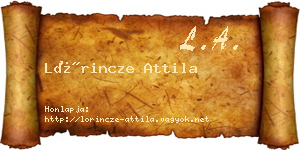 Lőrincze Attila névjegykártya
